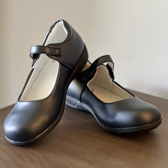 Mary Jane School Uniform Dress Shoes for Girls Blue - Picture 1 of 5